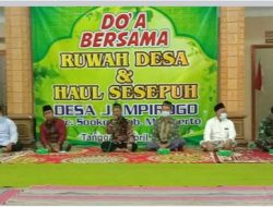 Warga JAMPIROGO Sooko Gelar “Doa Bersama” Ruwah Desa dan HAUL SESEPUH, Diwarnai Pengajian Umum KH. Asaddudin Putra Kyai Mudakkir Ma”ruf