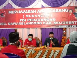 Musancab PDI Perjuangan serentak di Dawarblandong Lancar, Siap Menangkan Pemilu Mendatang di Mojokerto.
