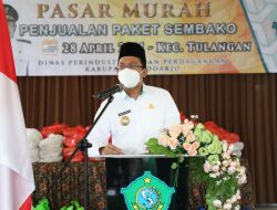 Buka Pasar Murah Ramadhan, Bupati Gus Muhdlor Ingatkan ke Para Tengkulak Tidak Memainkan Harga Sembako