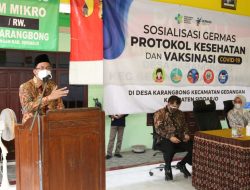 Kemenkes RI Bersama DPR RI Sosialisasikan Germas Prokes dan Vaksinasi Covid -19 di Kabupaten Sidoarjo.