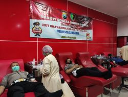Sambut Hari Bhayangkara Ke 75, Polresta Sidoarjo Gelar Baksos Donor Darah