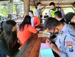 Forkopimka Kecamatan Krian Menindak Ratusan Warga Yang Melanggar PPKM Darurat