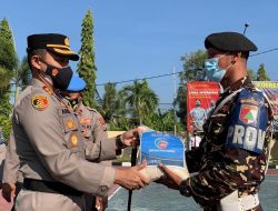 Secara Simbolis, Kapolres Probolinggo Serahkan Bansos Beras kepada Ansor dan Banser