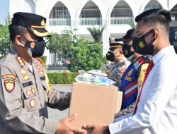 Menghadapi Pandemi, Kapolresta Sidoarjo Bekali Paket Kesehatan