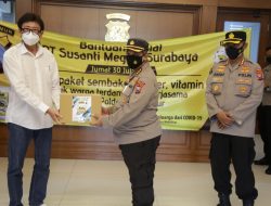 Polda Jatim Terima Bansos Dari PT. Susanti Megah Surabaya, Siap Disalurkan ke Masyarakat Terdampak Covid-19