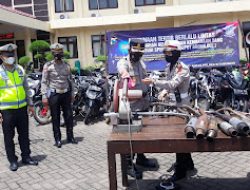 Polres Situbondo Amankan 39 Motor dan Memusnahan Knalpot Brong