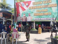 Kodim 0812 Lamongan Geber Serbuan Vaksinasi Covid-19 Maraton di 6 Kecamatan