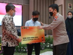 Launching Yankes Luar biasa, Polda Jatim Beri Jaminan Kesehatan Anak Yatim Piatu Korban Covid-19