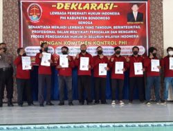 PHI Bondowoso Deklarasikan diri, Komitmen Tegakkan Hukum Berkeadilan