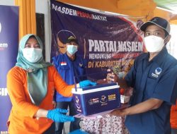Baksos Vaksinasi DPD Partai NasDem Kabupaten Mojokerto Digelar di Lor Kali, di Desa  Beratkulon