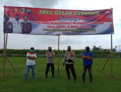 2 Desa di Wuluhan Gelar Pilkades, Jajaran Muspika Lakukan Apel Persiapan Pengamanan