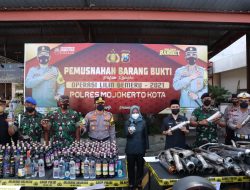 Forkopimda Mojokerto Musnahkan Miras dan Knalpot Brong