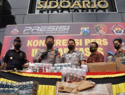 Polresta Sidoarjo Ungkap Rokok Tanpa Pita Cukai Bernilai Ratusan Juta Rupiah
