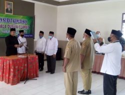 Kades Umbar Mulyadi Melantik dan Mengambil Sumpah Jabatan Sekretaris Desa dan Kasun Caklet