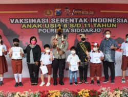 Polresta Sidoarjo dan Anugerah School Gebyar Vaksinasi Anak