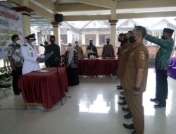 Kades  Mahfud Sulaiman Melantik dan mengambil Sumpah Jabatan 5  Perangkat Desa Cempoko Limo