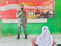 Babinsa Koramil Kedewanan Bojonegoro Wasbang di Kampung Pancasila