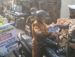 Satgas Ops Keselamatan Polres Blora Polda Jawa Tengah Sosialisasi Prokes Dan Tertib Lalu Lintas Di Kaliwangan