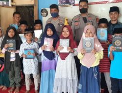 Bhabinkamtibmas Kelurahan Simpasai Salurkan Bantuan Brupa Al-qur’an di TPQ Rumah Tahfidz Nur Muhammad di Dompu