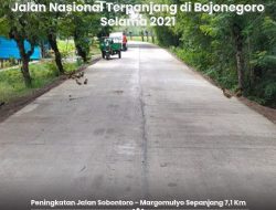 Empat Ruas Jalan Penghubung Jalan Nasional Terpanjang di Bojonegoro selama 2021