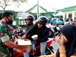 Jajaran TNI di Bojonegoro, Serentak Bagikan Takjil dan Masker Gratis di 28 Lokasi