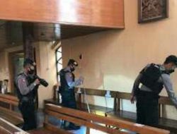 Polres Bojonegoro Sterilisasi dan Jaga Ketat Gereja