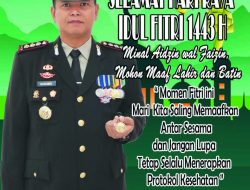 Kapolresta Sidoarjo Kombes. Pol. Kusumo Wahyu Bintoro, S.H., S.I.K. Mengucapkan Selamat Hari Raya Idul Fitri 1443H
