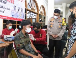 Jelang Mudik, 1.200 Warga Ponpes Al Ubaidah Disuntik Vaksin Booster dari Polres Nganjuk