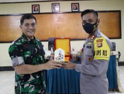 Sinergitas TNI-Polri, Kapolres Dompu Terima Kunjungan Danrem 162/WB di Mapolres Dompu