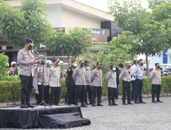 Kapolresta Sidoarjo Pimpin Apel Pengamanan Dimalam Hari Raya Idul Fitri