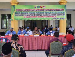 Wujutkan Pilkades Serentak Aman, Kapolresta Sidoarjo Mulai Cangkrukan Kamtibmas