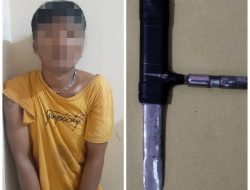 Polisi Bersama warga Amankan Pelaku Pencuri Sepeda Motor