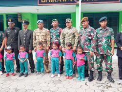 Rangsang Cita-cita Anak, Koramil Kanor Bojonegoro Kenalkan Profesi TNI