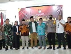 Wabup Beserta Ketua  KPU Sidoarjo Ikuti Kegiatan Peluncuran Tahapan Pemilu Serentak 2024 Secara Live oleh KPU RI