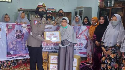 Sambut Hari Bhayangkara, Satlantas Polres Sumbawa Gelar Baksos di Panti Asuhan