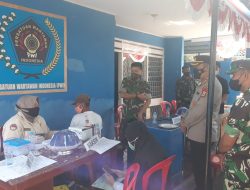 Jelang HUT Bhayangkara Ke 76, Polres Takalar Gelar Vaksinasi Bersama TNI dan PWI