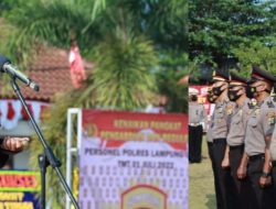 Hari Bhayangkara Ke- 76, 31 Personel Polres Lampung Utara Naik Pangkat