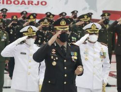 Polresta Sidoarjo dan Forkopimda Ikuti Upacara HUT Bhayangkara ke-76 Secara Virtual