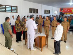 Kades Supoyo Melantik dan mengambil Sumpah Jabatan Empat Perangkat Desa Petak