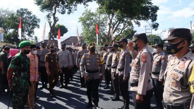Jelang Pilkades Serentak 2022, Polres Lombok Tengah Laksanakan Apel Gabungan dan Pergeseran Pasukan