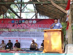 Peringati HUT RI Ke-77, Polres Lombok Tengah gelar Deklarasi Anti Narkoba di Batukliang