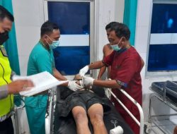 Diduga Akibat Pengaruh Alkohol Seorang Pengendara Sepeda Motor Tabrak Tiang Telkom dan Meninggal Ditempat