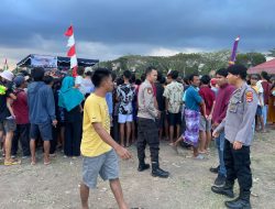 Polsek Pujut Polres Loteng Lakukan Pengamanan Acara Tradisional Adat Sasak Peresean