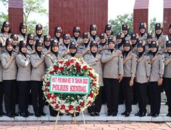 Jelang Hari Jadi Polwan ke-74, Polwan Polres Kendal Gelar Upacara Ziarah di TMP Kusuma Jati