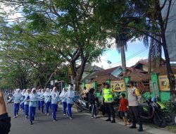 Polres Lombok Tengah Lakukan Pengamanan Giat Lomba Gerak Jalan Indah Tingkat SMP/MTs, SMA/MA