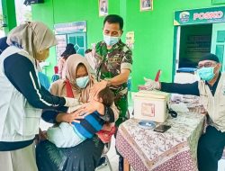 Sukseskan program BIAN, Babinsa Kodim Bojonegoro lakukan Pendampingan Giat Imunisasi Anak Balita