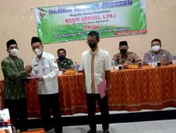 Kades Gayaman Khamim Gozali Gelar Sertijab atas  Pengunduran Dirinya Sebagai Kades untuk Menuju Anggota DPRD Kabupaten Mojokerto