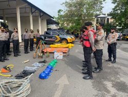 Antisipasi Bencana Alam, Kapolres Lombok Timur Gelar Pasukan Penangulangan Bencana