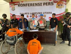 Gerak Cepat Ungkap Kasus Curas, TEKAB 308 Presisi Polres Lampung Utara Menangkap 2 Residivis