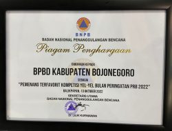 BPBD Bojonegoro Raih Penghargaan Yel-yel Penyemangat Tingkat Nasional